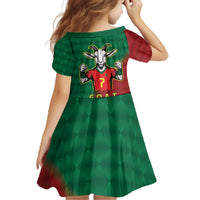 Portugal Seven Goat Flag Colors Family Matching Off The Shoulder Long Sleeve Dress and Hawaiian Shirt