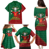 Portugal Seven Goat Flag Colors Family Matching Puletasi and Hawaiian Shirt