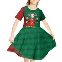 Portugal Seven Goat Flag Colors Kid Short Sleeve Dress