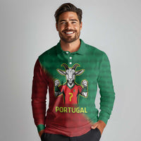 Portugal Seven Goat Flag Colors Long Sleeve Polo Shirt