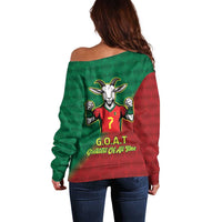 Portugal Seven Goat Flag Colors Off Shoulder Sweater