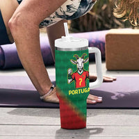 Portugal Seven Goat Flag Colors Tumbler With Handle