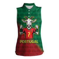 Portugal Seven Goat Flag Colors Women Sleeveless Polo Shirt