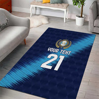 Guatemala Football Custom Area Rug Go Los Chapines Blue Pattern