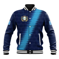 Guatemala Football Custom Baseball Jacket Go Los Chapines Blue Pattern