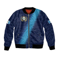 Guatemala Football Custom Bomber Jacket Go Los Chapines Blue Pattern