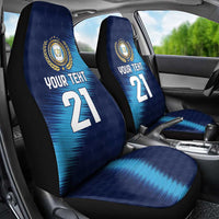 Guatemala Football Custom Car Seat Cover Go Los Chapines Blue Pattern