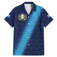 Guatemala Football Custom Family Matching Mermaid Dress and Hawaiian Shirt Go Los Chapines Blue Pattern