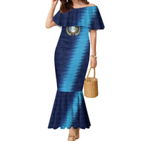 Guatemala Football Custom Family Matching Mermaid Dress and Hawaiian Shirt Go Los Chapines Blue Pattern