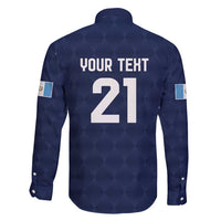 Guatemala Football Custom Family Matching Short Sleeve Bodycon Dress and Hawaiian Shirt Go Los Chapines Blue Pattern