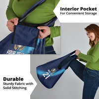 Guatemala Football Custom Grocery Bag Go Los Chapines Blue Pattern