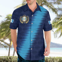 Guatemala Football Custom Hawaiian Shirt Go Los Chapines Blue Pattern