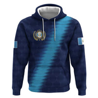 Guatemala Football Custom Hoodie Go Los Chapines Blue Pattern