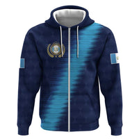 Guatemala Football Custom Hoodie Go Los Chapines Blue Pattern