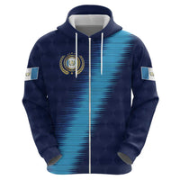 Guatemala Football Custom Hoodie Go Los Chapines Blue Pattern