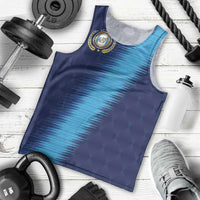 Guatemala Football Custom Men Tank Top Go Los Chapines Blue Pattern