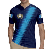 Guatemala Football Custom Rugby Jersey Go Los Chapines Blue Pattern