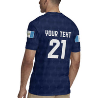 Guatemala Football Custom Rugby Jersey Go Los Chapines Blue Pattern