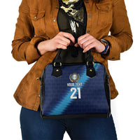 Guatemala Football Custom Shoulder Handbag Go Los Chapines Blue Pattern