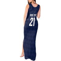 Guatemala Football Custom Tank Maxi Dress Go Los Chapines Blue Pattern