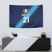 Guatemala Football Custom Tapestry Go Los Chapines Blue Pattern
