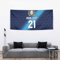 Guatemala Football Custom Tapestry Go Los Chapines Blue Pattern