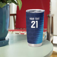 Guatemala Football Custom Tumbler Cup Go Los Chapines Blue Pattern