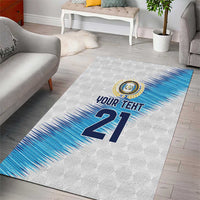 Guatemala Football Custom Area Rug Go Los Chapines White Pattern