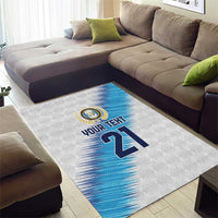 Guatemala Football Custom Area Rug Go Los Chapines White Pattern