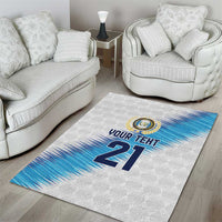 Guatemala Football Custom Area Rug Go Los Chapines White Pattern
