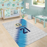 Guatemala Football Custom Area Rug Go Los Chapines White Pattern
