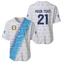 Guatemala Football Custom Baseball Jersey Go Los Chapines White Pattern
