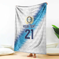 Guatemala Football Custom Blanket Go Los Chapines White Pattern