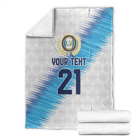 Guatemala Football Custom Blanket Go Los Chapines White Pattern