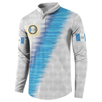 Guatemala Football Custom Button Sweatshirt Go Los Chapines White Pattern