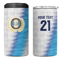 Guatemala Football Custom 4 in 1 Can Cooler Tumbler Go Los Chapines White Pattern