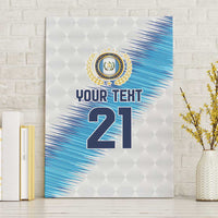 Guatemala Football Custom Canvas Wall Art Go Los Chapines White Pattern