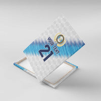 Guatemala Football Custom Canvas Wall Art Go Los Chapines White Pattern