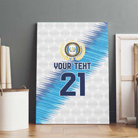 Guatemala Football Custom Canvas Wall Art Go Los Chapines White Pattern