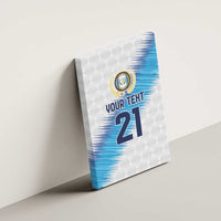 Guatemala Football Custom Canvas Wall Art Go Los Chapines White Pattern