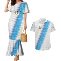 Guatemala Football Custom Couples Matching Mermaid Dress and Hawaiian Shirt Go Los Chapines White Pattern