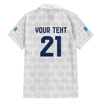 Guatemala Football Custom Family Matching Puletasi and Hawaiian Shirt Go Los Chapines White Pattern