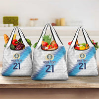 Guatemala Football Custom Grocery Bag Go Los Chapines White Pattern