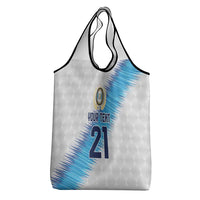Guatemala Football Custom Grocery Bag Go Los Chapines White Pattern