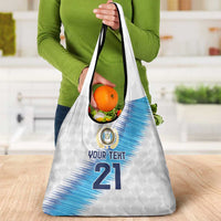 Guatemala Football Custom Grocery Bag Go Los Chapines White Pattern
