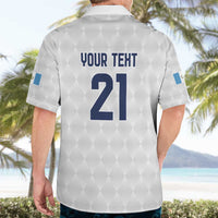 Guatemala Football Custom Hawaiian Shirt Go Los Chapines White Pattern