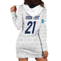 Guatemala Football Custom Hoodie Dress Go Los Chapines White Pattern