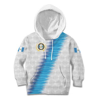 Guatemala Football Custom Kid Hoodie Go Los Chapines White Pattern