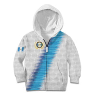 Guatemala Football Custom Kid Hoodie Go Los Chapines White Pattern