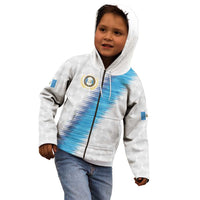 Guatemala Football Custom Kid Hoodie Go Los Chapines White Pattern